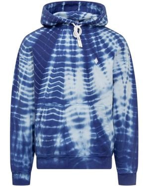 Marcelo Burlon Tie-Dye Hood Sweatshirt - Blue