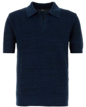 Etro Braided Polo - Blue