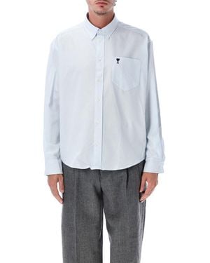 Ami Paris Stripes Shirt - Gray
