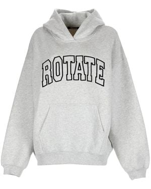 ROTATE BIRGER CHRISTENSEN Logo Hood Sweatshirt - Gray