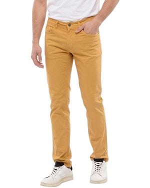 Corneliani Flat Front Trousers - Natural