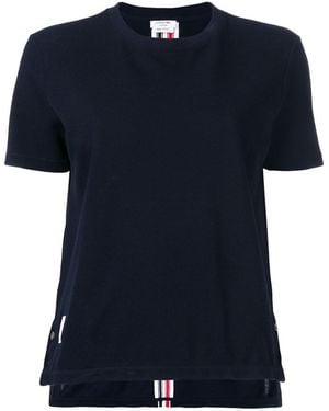 Thom Browne Stripe Detail T-Shirt - Black