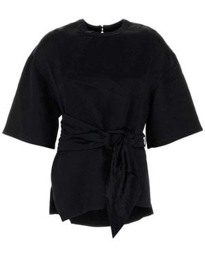 Nanushka Round Neck T-Shirt - Black