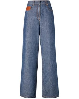 Fendi Flared Flat Front Pants - Blue