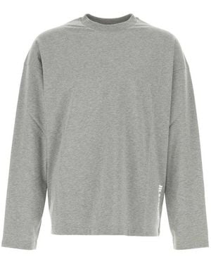 Jil Sander Crew Neck T-Shirts - Grey