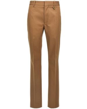 Burberry Straight Trousers - Natural