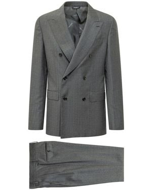 Dolce & Gabbana Peaked Lapel Suit - Gray