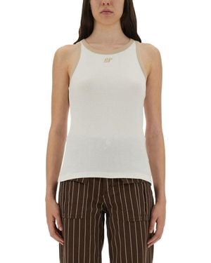 Baum und Pferdgarten Solid Round Neck Top - White