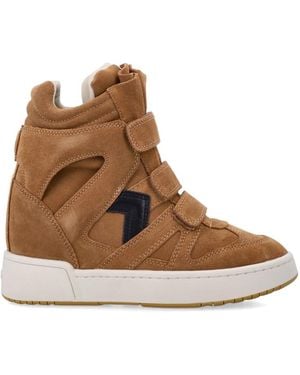 Isabel Marant Round-Toe Wedge Sneakers - Brown
