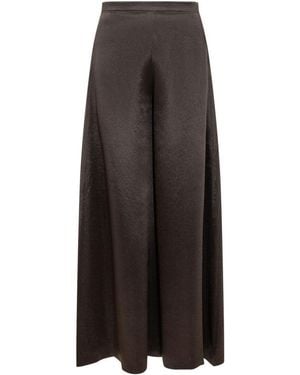 BOSS Loose Flat Front Trousers - Brown