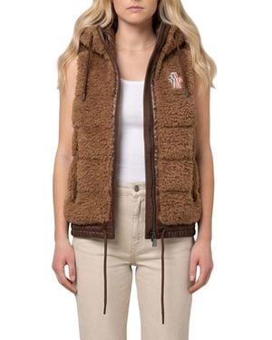 Moncler Textured Hood Jacket - Brown