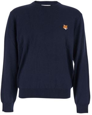 Maison Kitsuné Logo Sweater - Blue