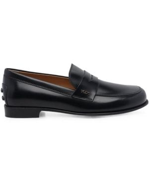 Tod's Leather Loafers - Black