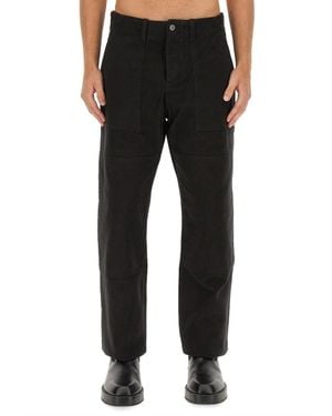 Marcelo Burlon Straight Logo Pants - Black