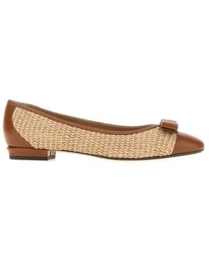 Ferragamo Slip-On Ballet Flats - Brown