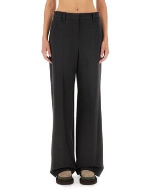 Brunello Cucinelli Flat Front Pants - Black
