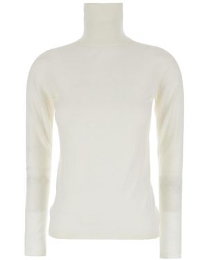 Max Mara Solid Turtle Neck Sweater - White