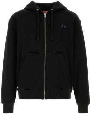 KENZO Logo Regular Hoodie - Black