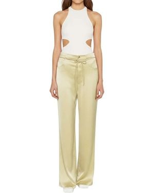 Nanushka Loose Flat Front Trousers - Yellow