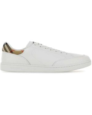 Burberry Leather Sneakers - White
