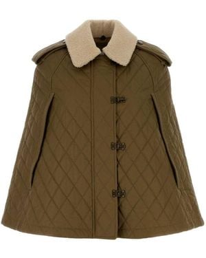 Burberry Quilted Shirt Collar Jacket - Green