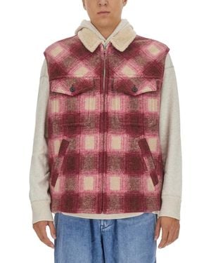 Isabel Marant Plaid Regular Jacket - Red