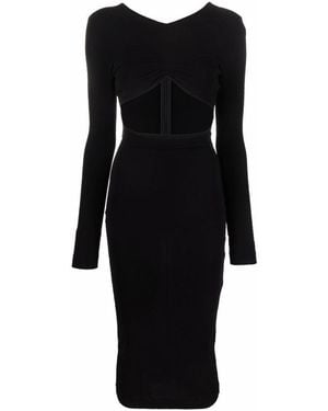 DSquared² Cut-Out Pencil Midi Dress - Black