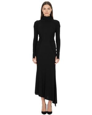Victoria Beckham Turtle Neck Midi Dress - Black