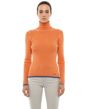 DIESEL Textured Turtle Neck Jumper - Orange