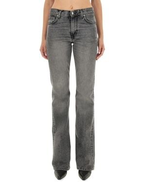 Haikure Flared Mid Rise Jeans - Gray