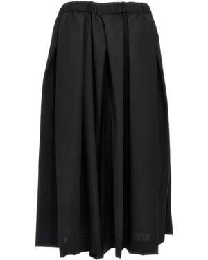 Comme des Garçons Extra Wide Leg Wool Pants - Black