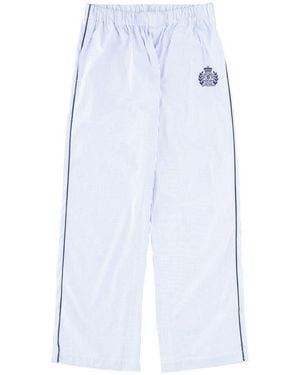 Sporty & Rich Stripes Logo Pyjama - Blue