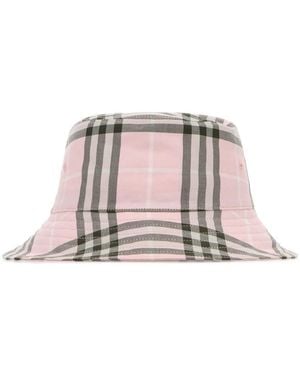 Burberry Check Bucket Hat - Pink