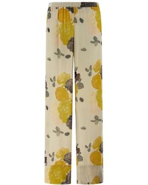 BERNADETTE Louis Floral Pants - Metallic