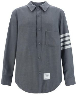 Thom Browne Regular Stripes Shirt - Blue