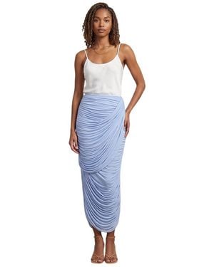 Magda Butrym Pleated Midi Skirt - Blue