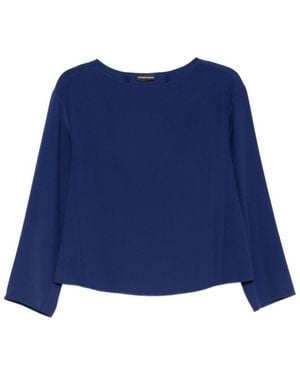 Emporio Armani Boat-Neck Top - Blue