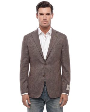 Corneliani Notched Lapel Blazer - Brown