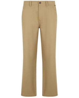 Burberry Flat Front Pant - Natural