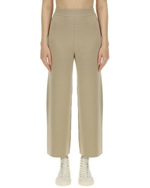 KENZO Relaxed Flat Front Pants - Natural