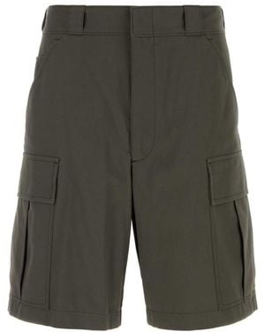 Prada Regular Solid Shorts - Green
