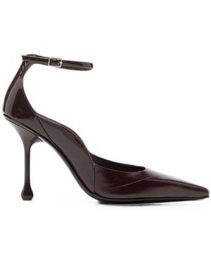 Jimmy Choo Burgundy Quinci Pumps - Black