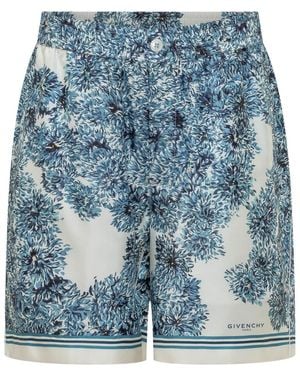 Givenchy Floral Shorts - Blue
