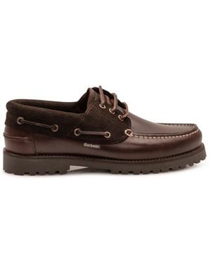 Barbour Dark Leather Loafers - Brown