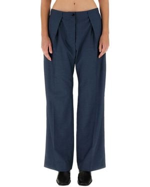 Acne Studios Tailored Pleated Pants - Blue
