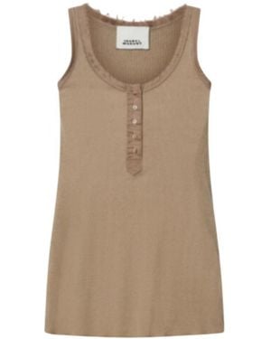 Isabel Marant Scoop Neck T-Shirt - Natural
