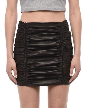 DSquared² Leather Mini Skirt - Black