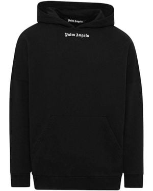 Palm Angels Relaxed Logo Hoodie - Black