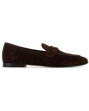 Prada Suede Loafers - Black
