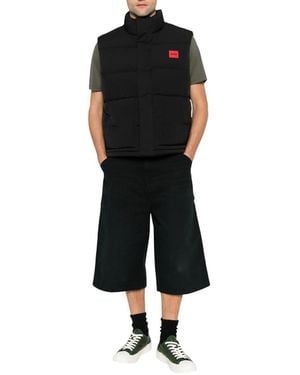 HUGO Sleeveless Logo Jacket - Black
